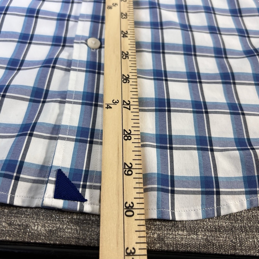 UNTUCKit Mens Medium Booker Short Sleeve Button Down‎ Plaid Shirt Performance - Picture 5 of 7